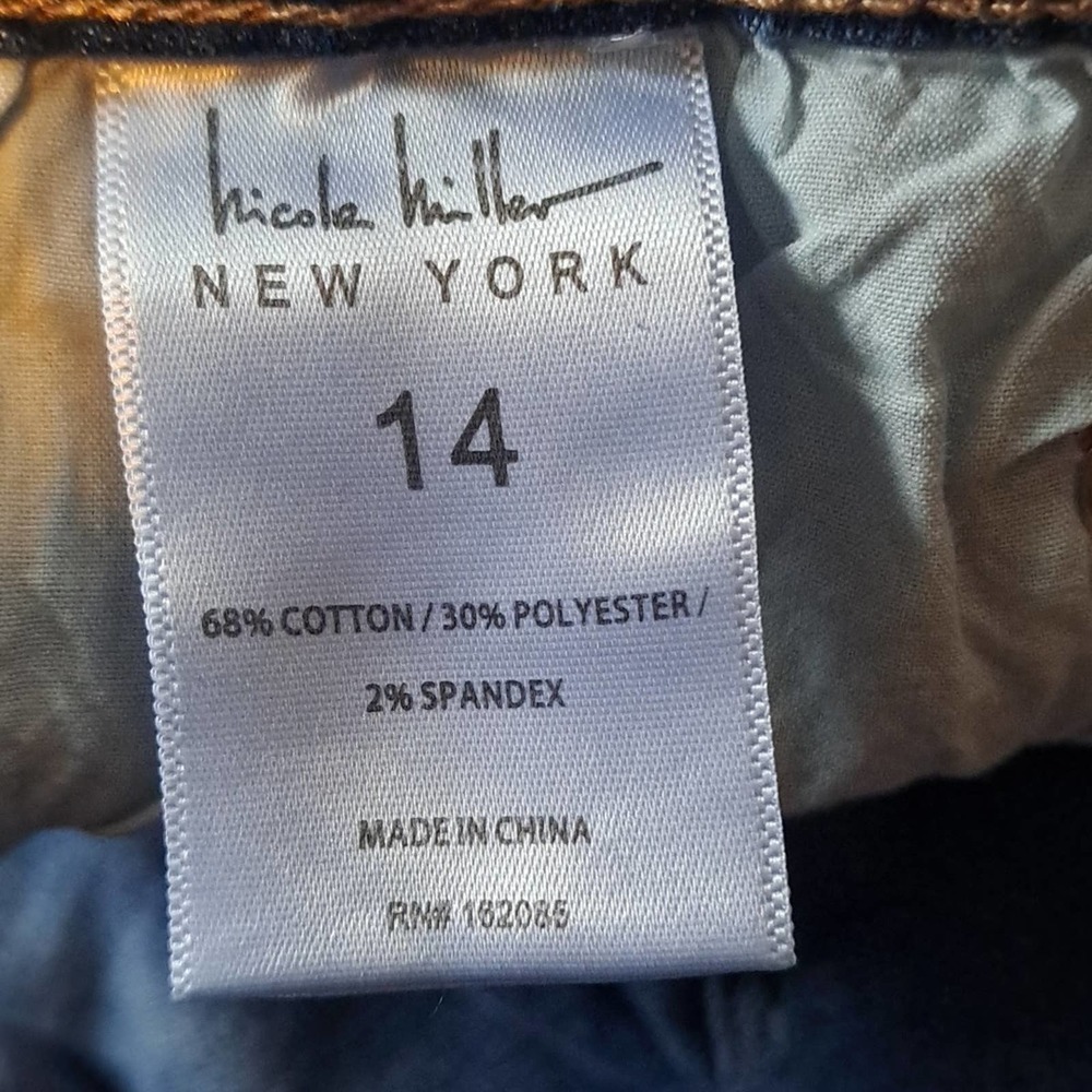 Nicole Miller Nomad NWT super high rise button fly cropped jeans 14 - Picture 6 of 7